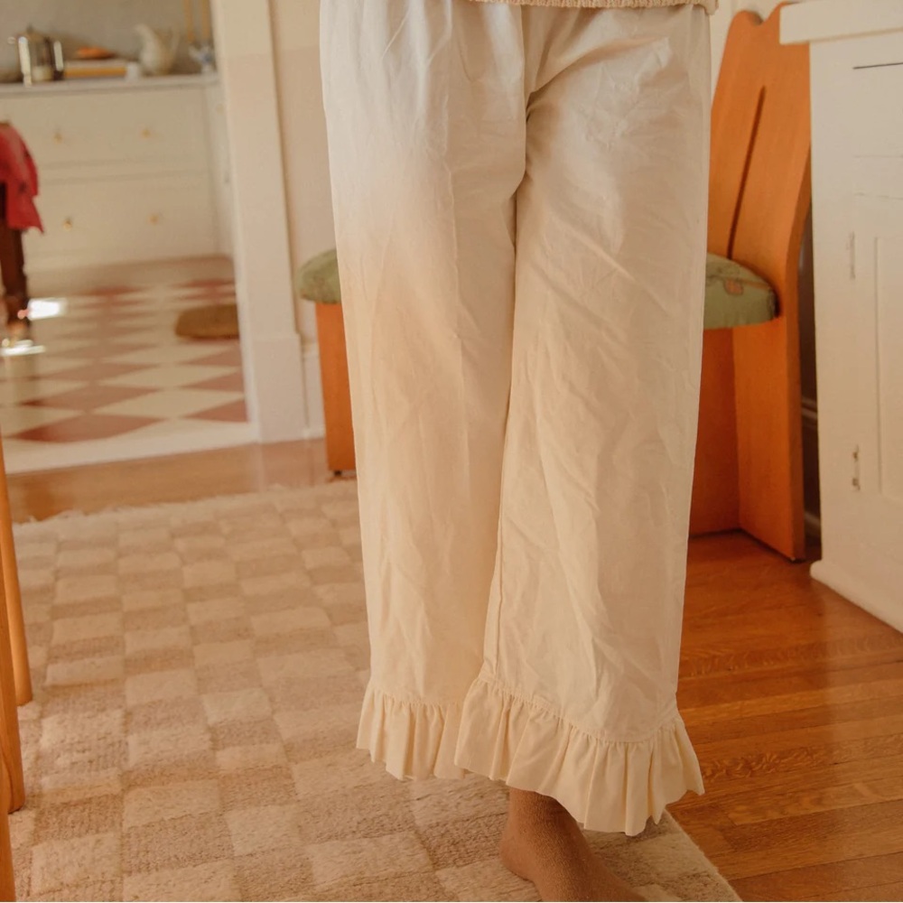 Sønderhaus Boxer Pant | Loose Fit Ruffle Lounge Pants Size S
